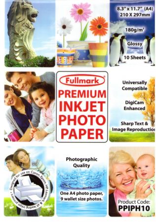 Fullmark Inkjet Photo Paper Glossy, 210 g/m2, A4, 4880dpi, 10 листа