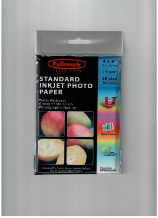 Fullmark Inkjet Photo Paper Glossy, 210 g/m2, 4R (10x15), 4880dpi, 20 листа