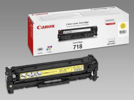 Canon Cartridge 718 оригинална тонер касета (жълт)