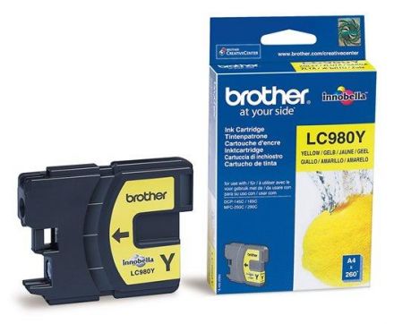 Brother LC980Y Оригинална мастилена касета (жълта)