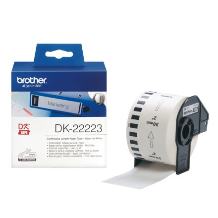 Brother DK-22223 Етикети 50mm x 30.48m (Black on White)
